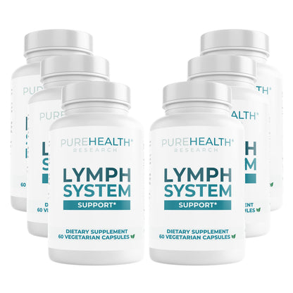 PUREHEALTH RESEARCH Lymph System Support — Lymphatic Drainage Supplement for Women & Men | 360 Capsules