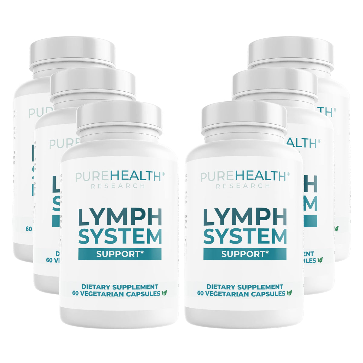 PUREHEALTH RESEARCH Lymph System Support — Lymphatic Drainage Supplement (360 Capsules)
