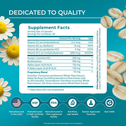 PUREHEALTH RESEARCH Nerve Regen Formula – Nerve Support Supplement for Hands & Feet | 60 Capsules