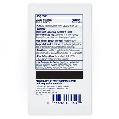 PURELL Cottony Soft Hand Sanitizing Wipes – 1000 Individually Wrapped, Bulk Shipper (9026-1M)