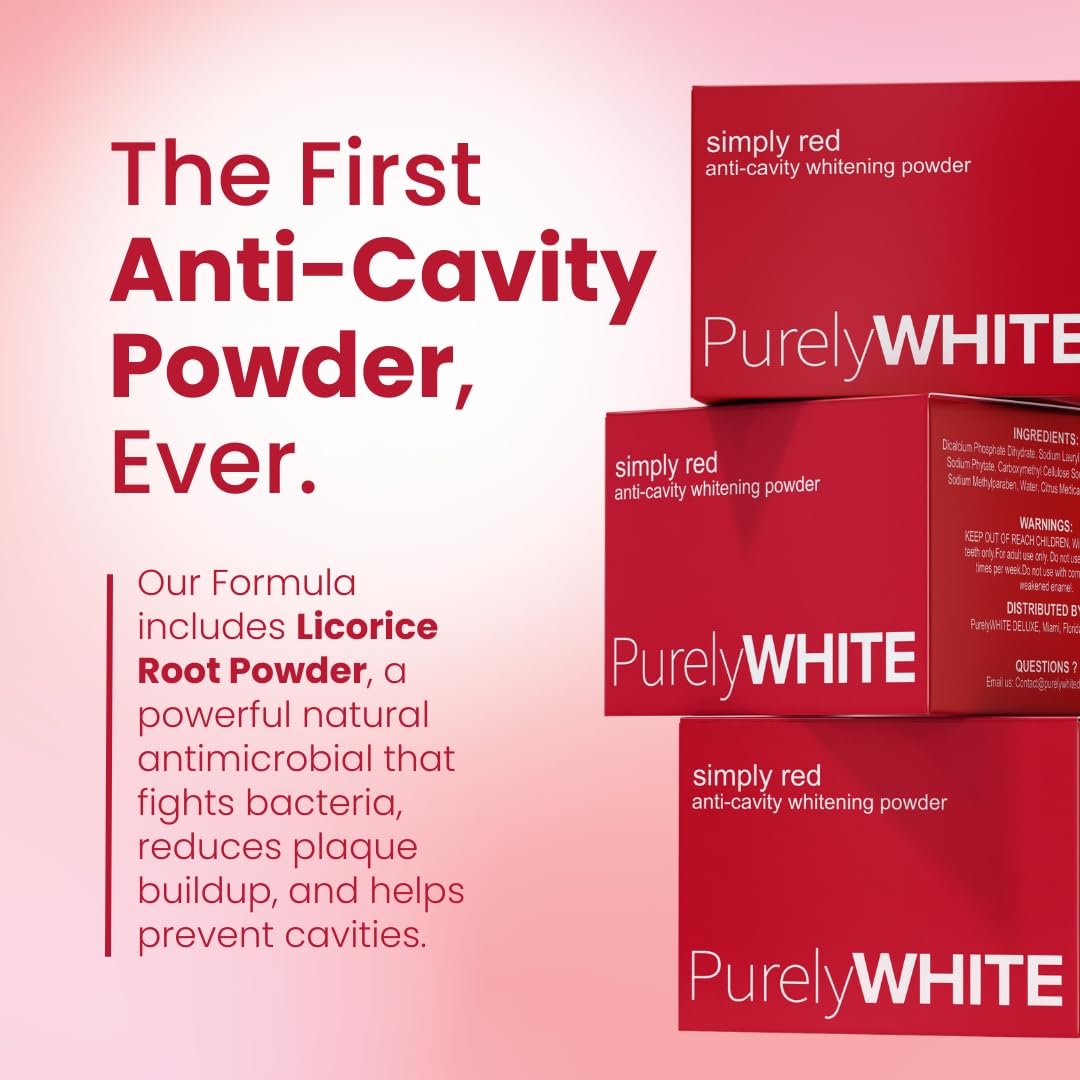 PurelyWHITE DELUXE Anti-Cavity Whitening Powder – Fluoride-Free nHA Enamel-Safe Whitening