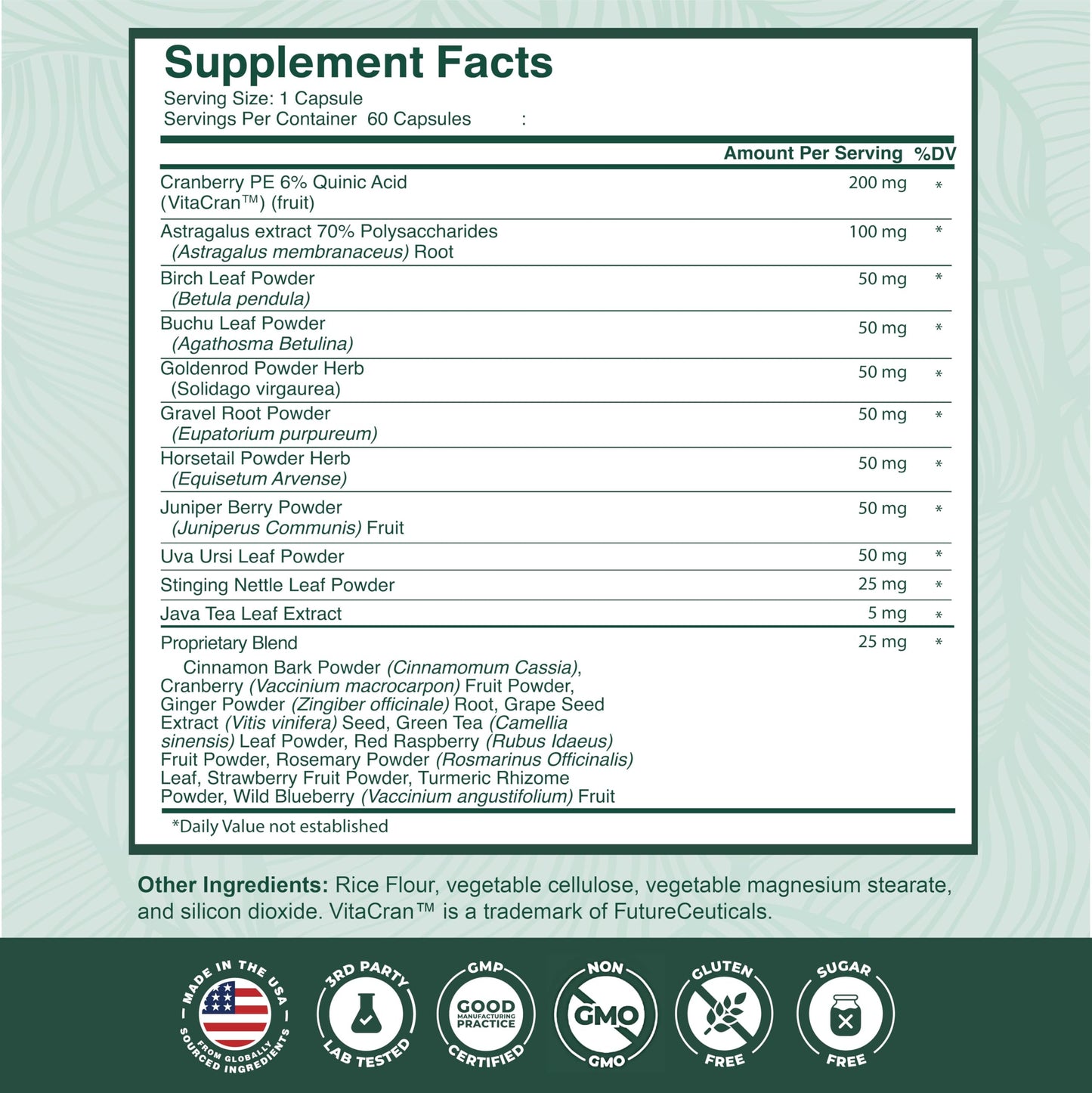 PurePremium Kidney Support – Cranberry & Astragalus (21-in-1)