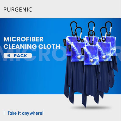 Purgenic Microfiber Cloth & Glasses Wipes (6 Pack) – Lens & Screen Cleaner