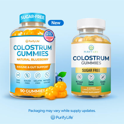 Purify Life Sugar-Free Colostrum Gummies 1500mg – 35% IgG | Immune & Gut Health