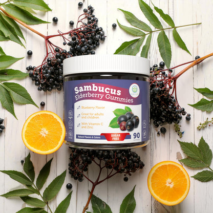 Purify Life Sugar-Free Elderberry Gummies – Vitamin C & Zinc, Vegan, 90 Count