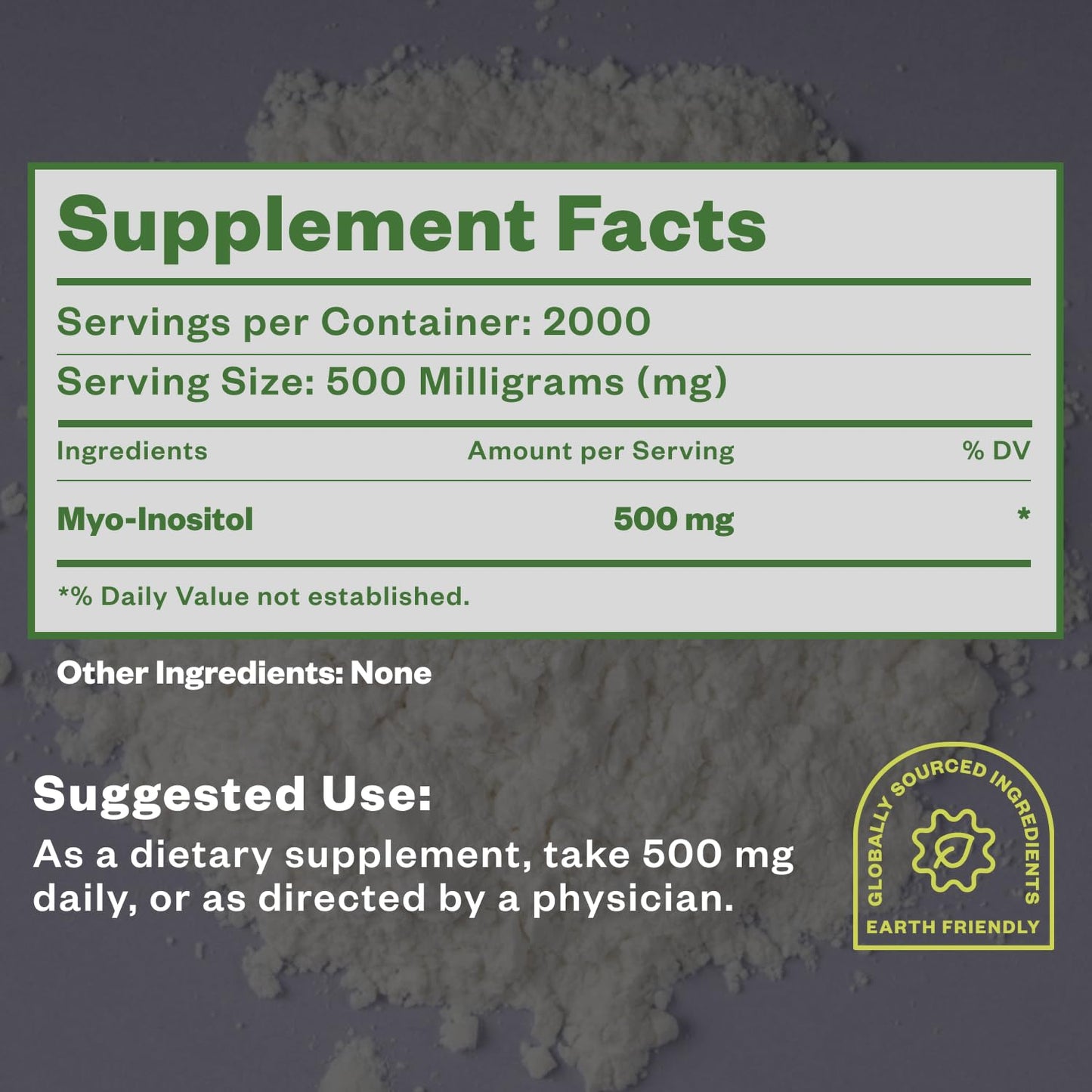 Purisure Myo-Inositol Powder 1kg – Fertility, Hormonal Balance, Ovarian Support | Vegan, Non-GMO | 2000 Servings