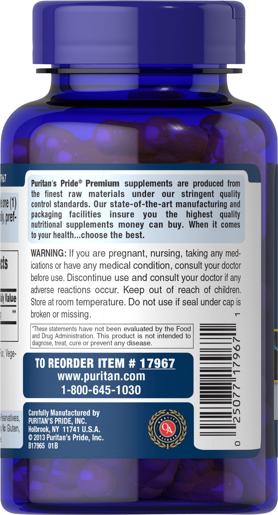 Puritan's Pride Alpha Lipoic Acid 600 Mg, 120 Count - Antioxidant Support