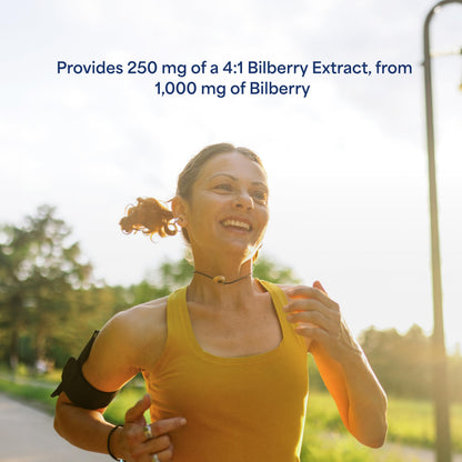 Puritan's Pride Bilberry Fruit Extract 4:1 250 mg (1000 mg) – 180-Count Softgel 2-Pack