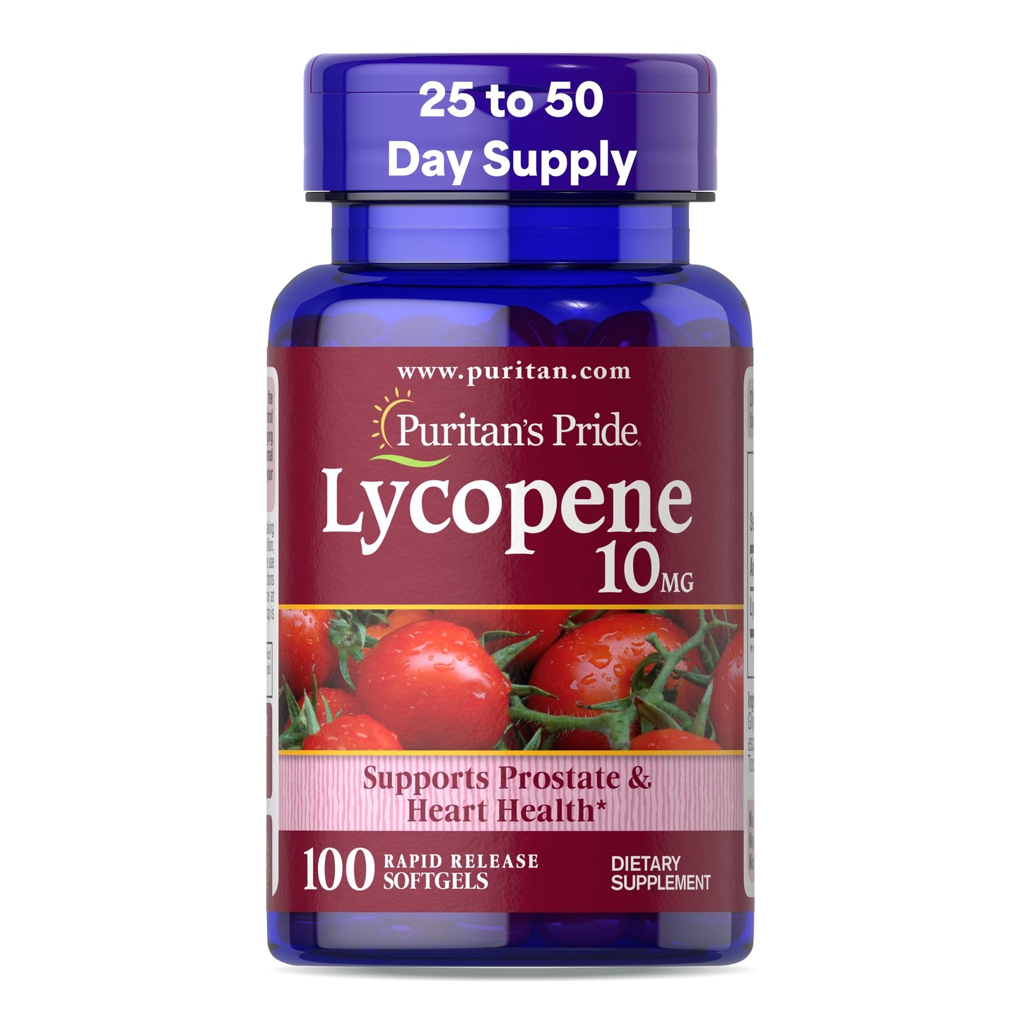 Puritan's Pride Lycopene 10 mg – Prostate & Heart Health, 100 Softgels