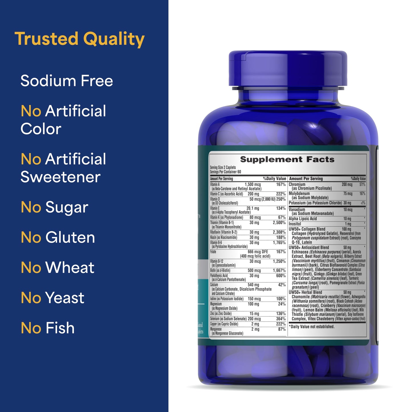 Puritan's Pride Ultra Woman 50+ Multivitamin – 120 Count, 2-Month Supply