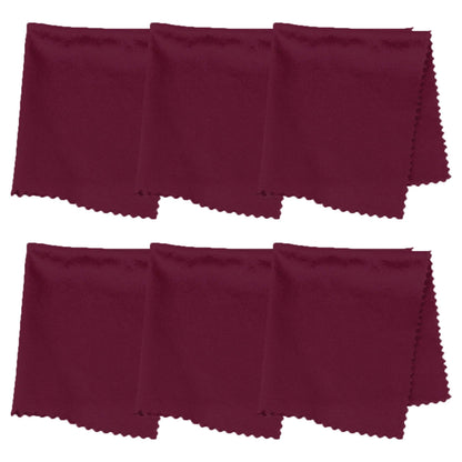 Purity Microfiber Lens Cleaning Cloth - Machine Washable, Lint-Free (6 Pack) Burgundy