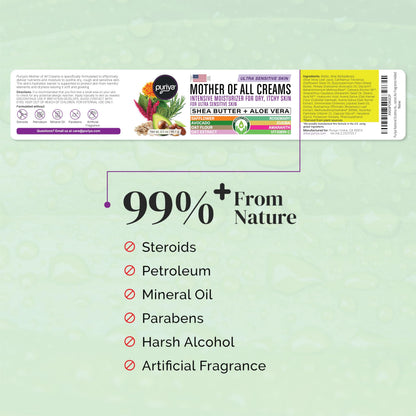 Puriya National Eczema Association Accepted Cream — 2 oz, Fragrance-Free, Plant-Based Hydration