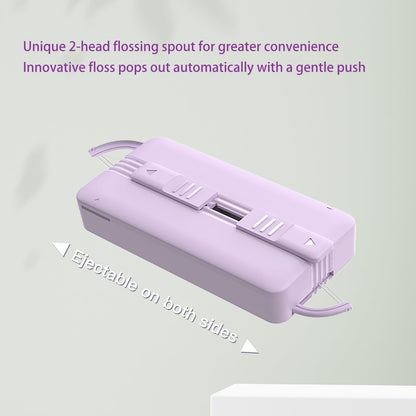 Twin Line Dental Floss Picks Dispenser – 2 Boxes, Lime Flavor, Portable Case