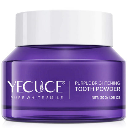 Purple Teeth Whitening Powder 30g - Removes Stains & Mint Fresh Breath
