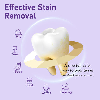 Purple Teeth Whitening Powder 30g - Removes Stains & Mint Fresh Breath