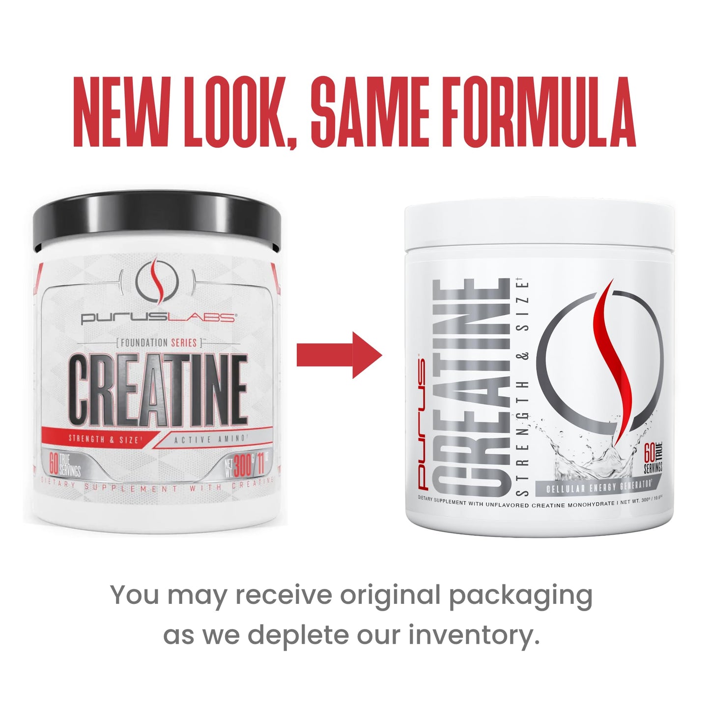 Purus Labs Foundation Series Creatine Powder | 100% Pure Micronized Creatine Monohydrate | 60 Servings (Unflavored)