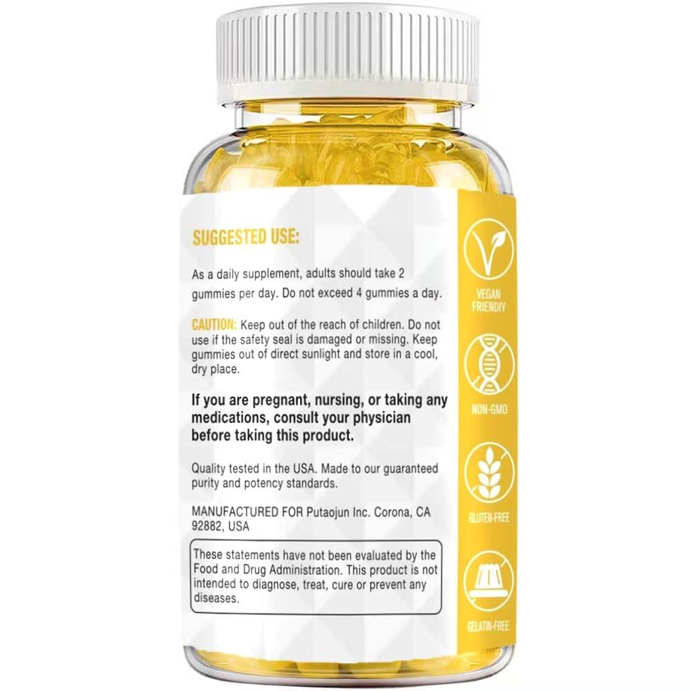 Putaojun Creatine Monohydrate with D3 & B12 - Sugar-Free Collagen & Creatine Gummies 120 Count