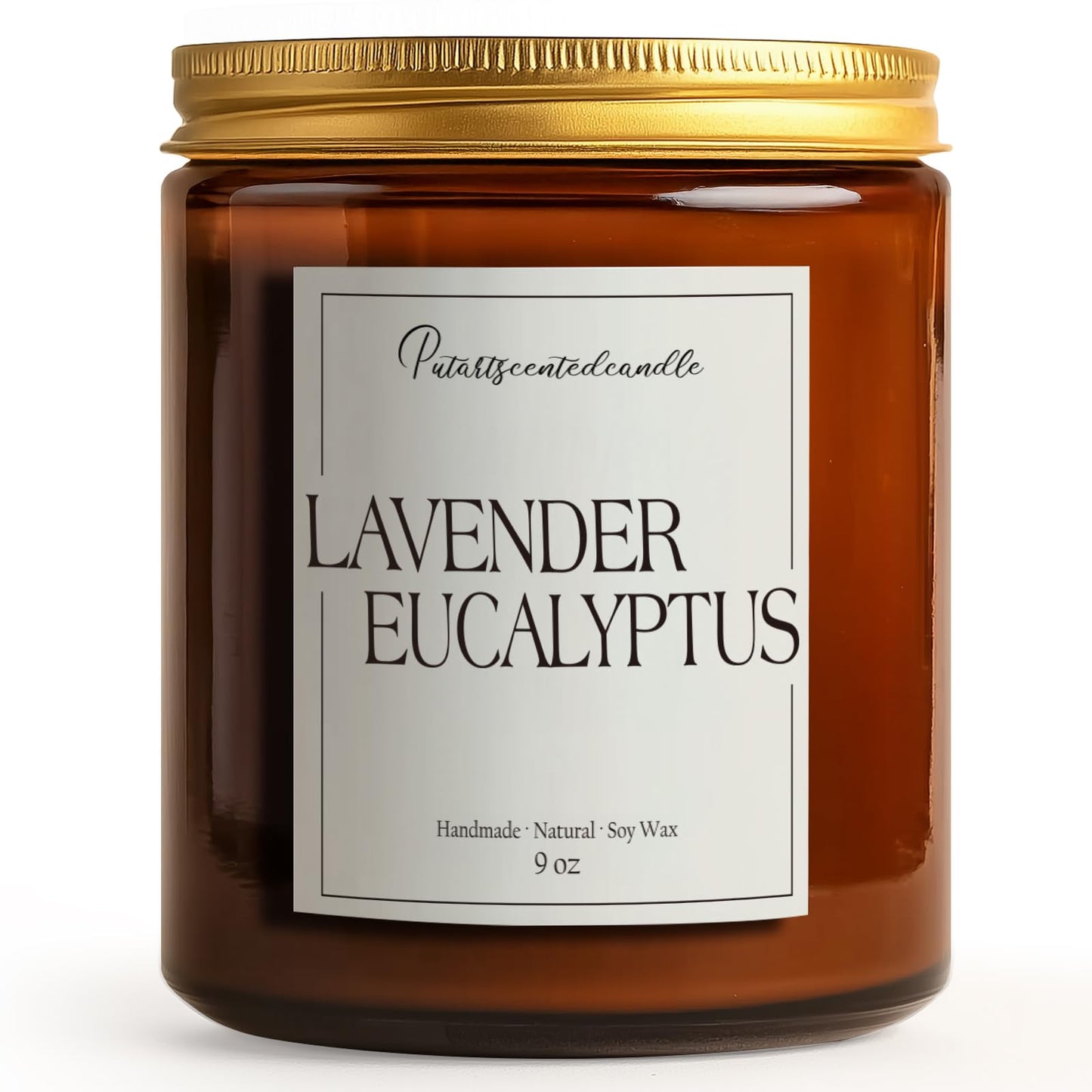 Putart Lavender & Eucalyptus 9oz Soy Candle - Non-Toxic Home Fragrance