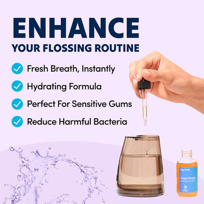 Puur Smile Floss Drop Serum – Grape Flavor Mouthwash for Water Flosser | 2oz