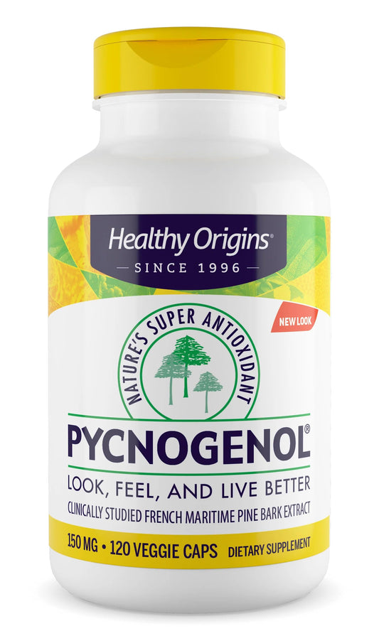 Healthy Origins Pycnogenol 150 mg - French Maritime Pine Bark Extract (Vegan, Non-GMO)