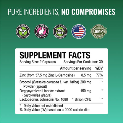 Approved Science Pyloriprin - Advanced Digestive Support for a Healthy Stomach (180 Vegan Capsules)