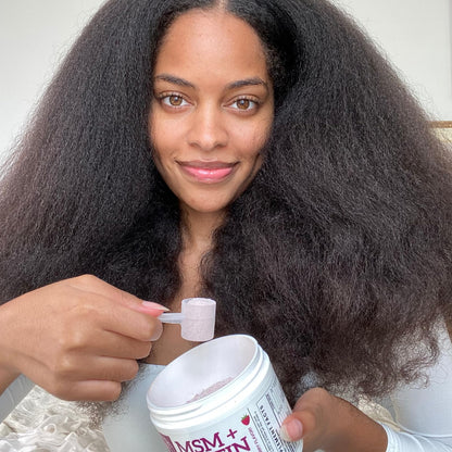 Qhemet Biologics MSM + Biotin Hair Nutrient Blend – 8.5 oz for Hair Growth