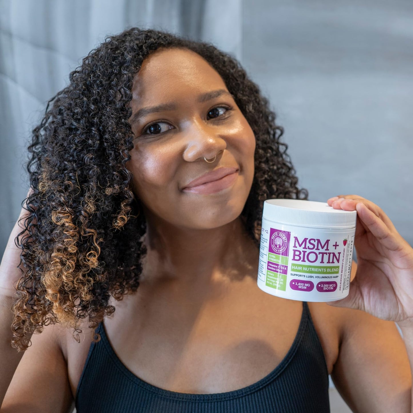 Qhemet Biologics MSM + Biotin Hair Nutrient Blend – 8.5 oz for Hair Growth