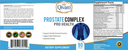 Qivaro Prostate Complex for Men – Prostate Health Supplement (90 Capsules) – Non-GMO, Gluten Free