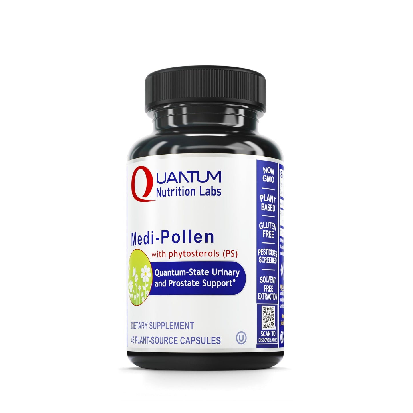 QNL Quantum Medi-Pollen - Men’s Prostate & Urinary Health Supplement | Vegan, 45 Capsules