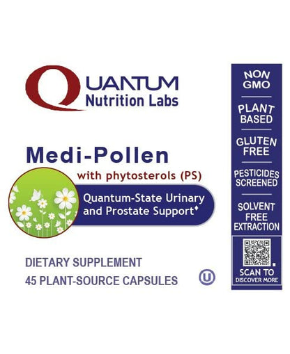 QNL Quantum Medi-Pollen - Men’s Prostate & Urinary Health Supplement | Vegan, 45 Capsules