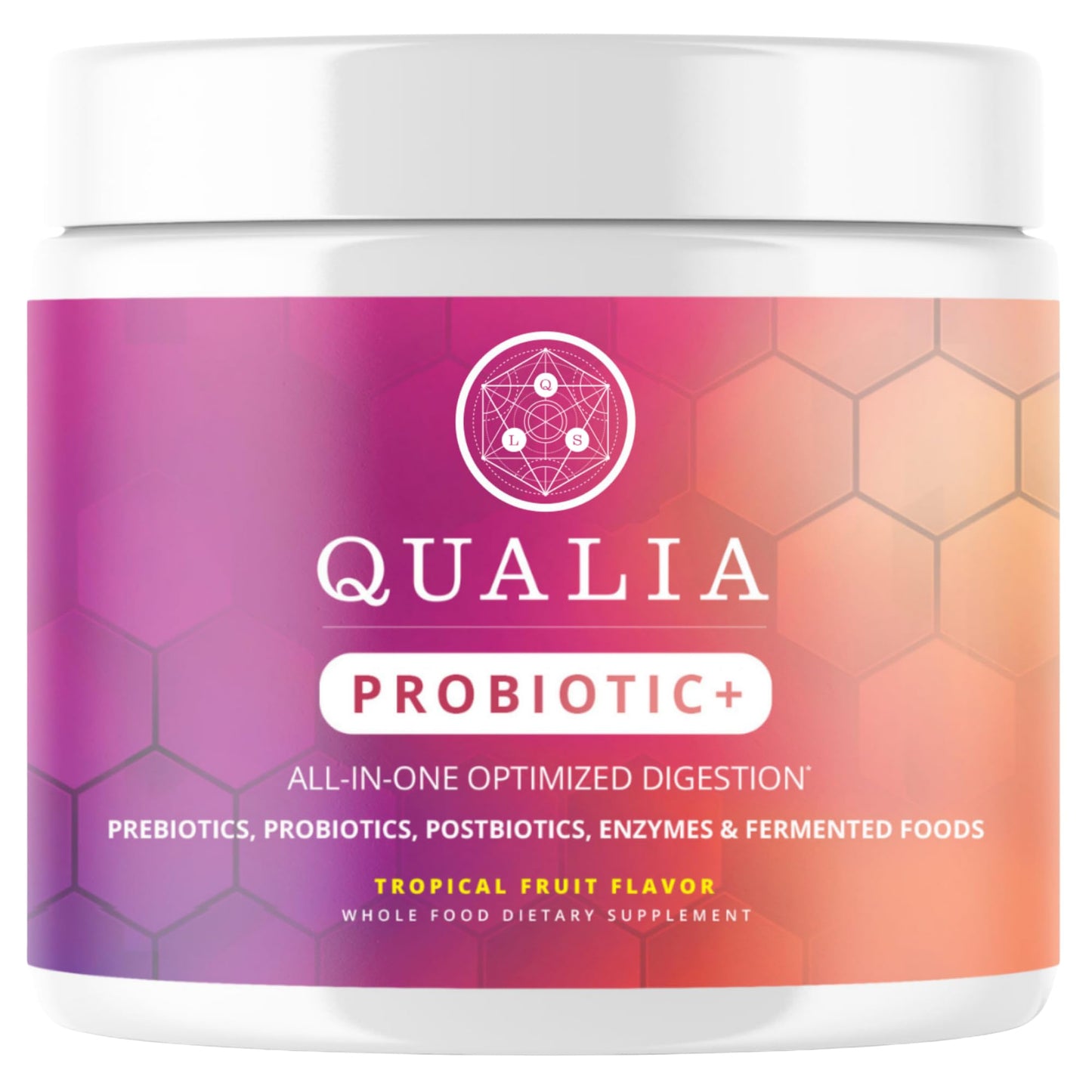 Qualia Probiotic – 28-Component Synbiotic for Gut Health (1 Month Supply)