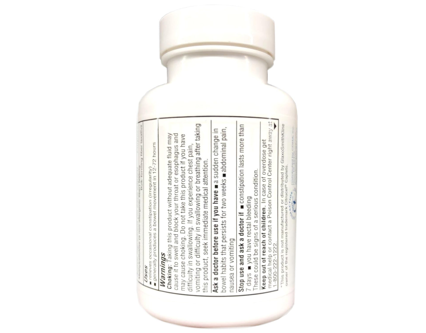 Quality Choice Fiber Therapy - Methylcellulose 500 mg, 100 Caplets (Pack of 3)