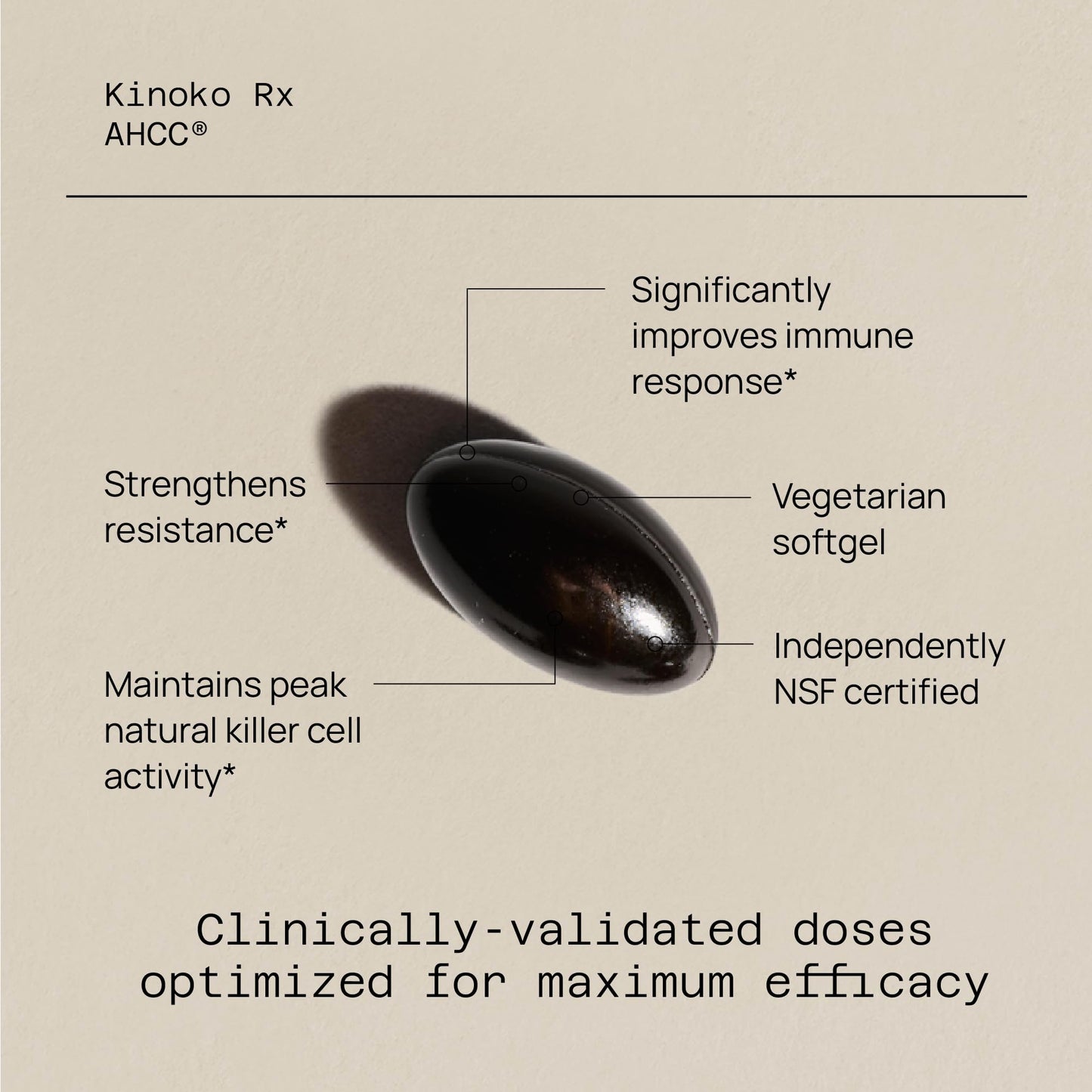 Quality of Life Immune Support AHCC Rx 60 Softgels | Premium Mushroom Blend