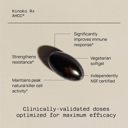 Quality of Life Immune Support AHCC Rx 60 Softgels | Premium Mushroom Blend