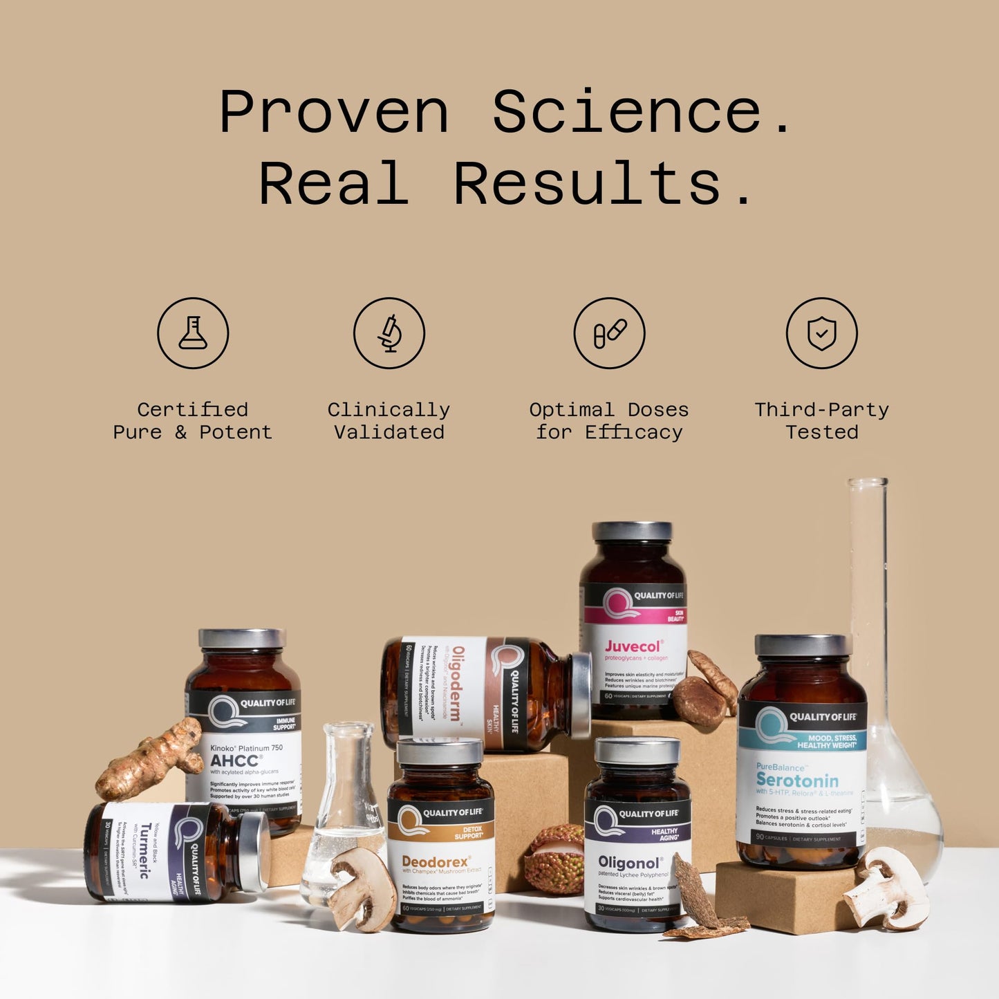 Quality of Life Immune Support AHCC Rx 60 Softgels | Premium Mushroom Blend