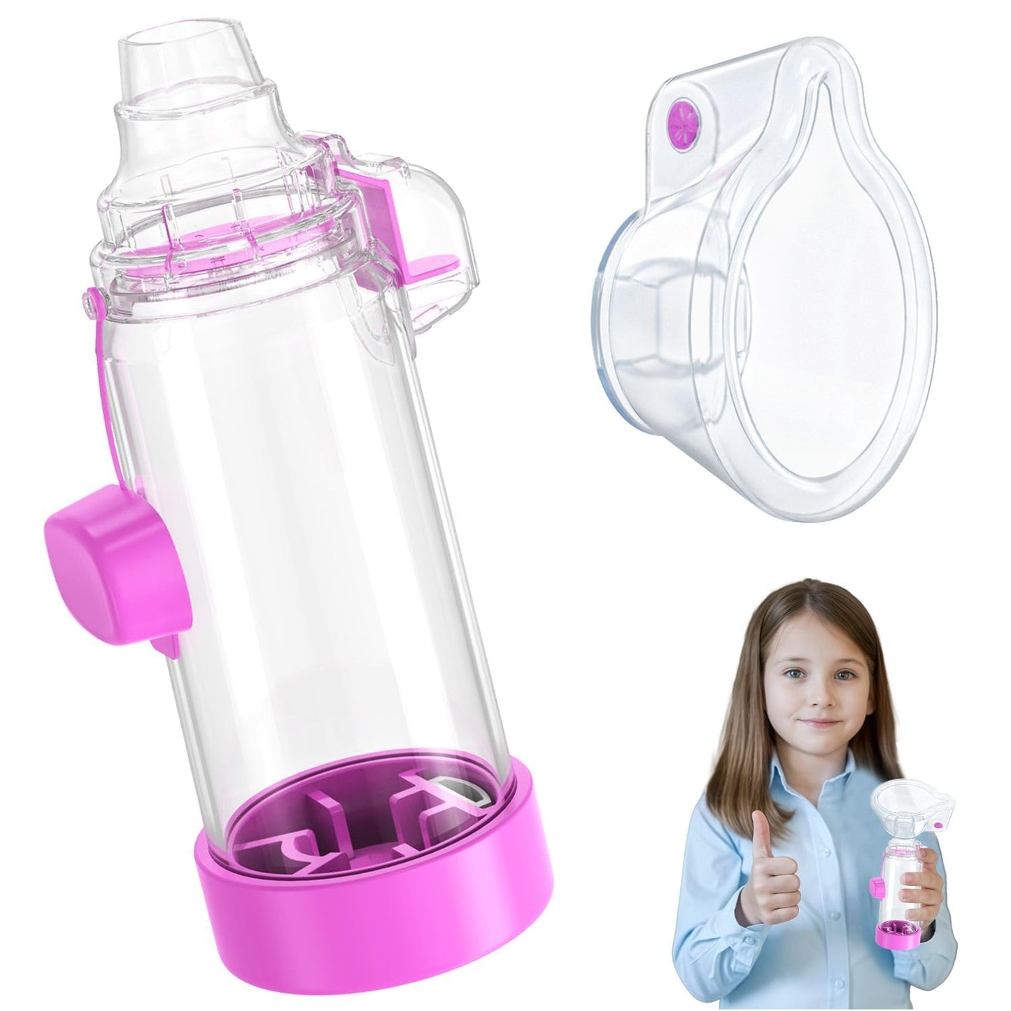 Quanler Nessi Soft Silicone Inhaler Spacer Kids Purple – Durable, Easy to Clean