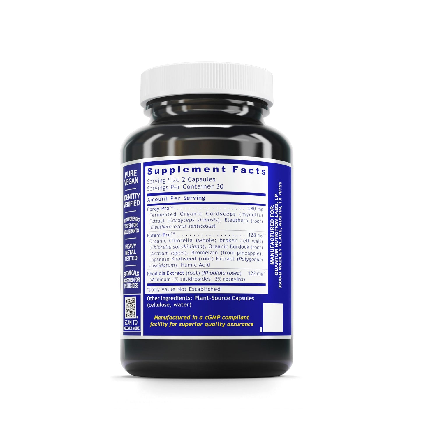 Quantum Adrenal Support – Adrenal Health & Calm, Vegan Capsules