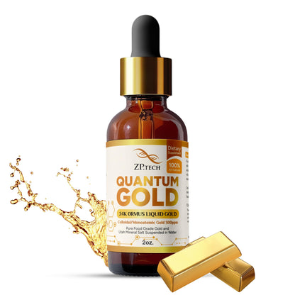Quantum Gold Liquid Ormus Monoatomic Gold Elixir 24K – 2oz | Pineal Activation & Lucid Dreaming