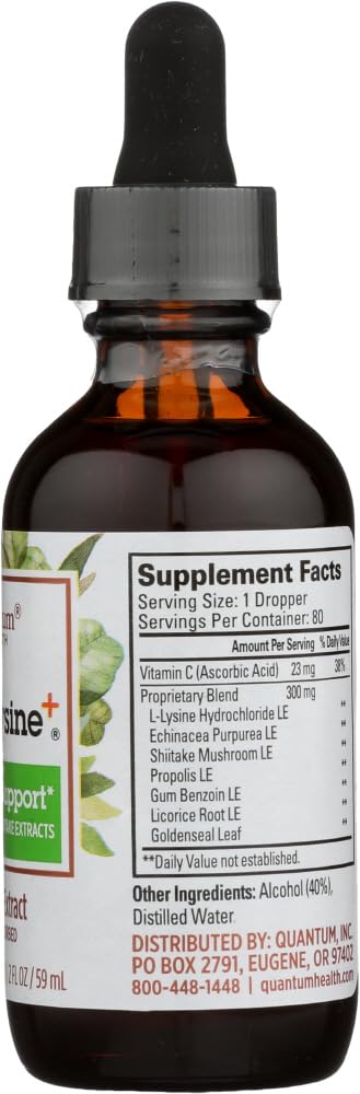 Quantum Amino Acid Super Lysine Plus Liquid Extract 2 oz – Immune Support Dietary Supplement