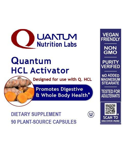 Quantum Nutrition Labs HCL Activator – Pepsin Digestive Enzymes (90 Veg Caps)