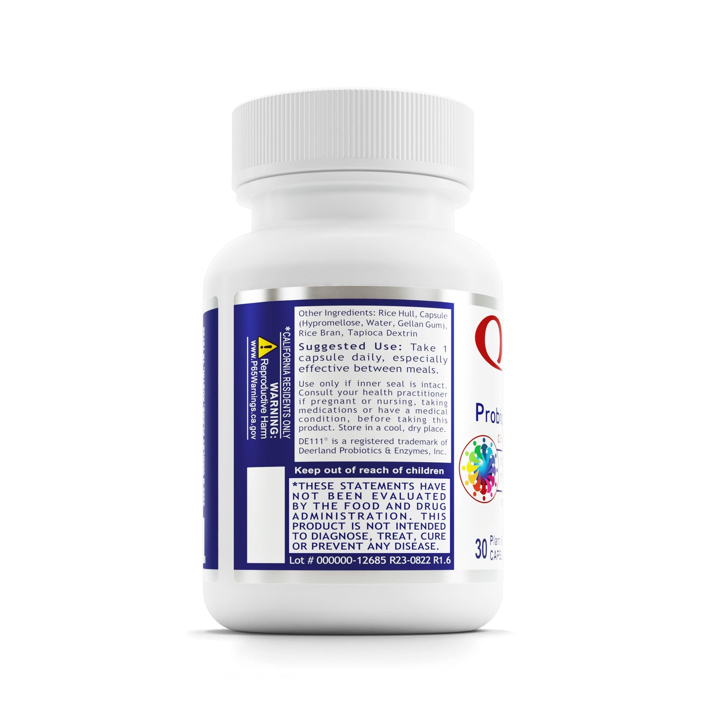 Quantum Nutrition Labs Probiotic Daily 18 – Digestive Health Probiotics (30 Vegetarian Capsules)
