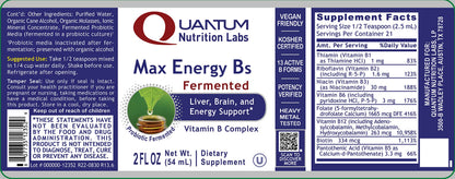 Quantum Nutrition Labs Max Energy B – Liquid Vitamin B Complex (2 Fl Oz)
