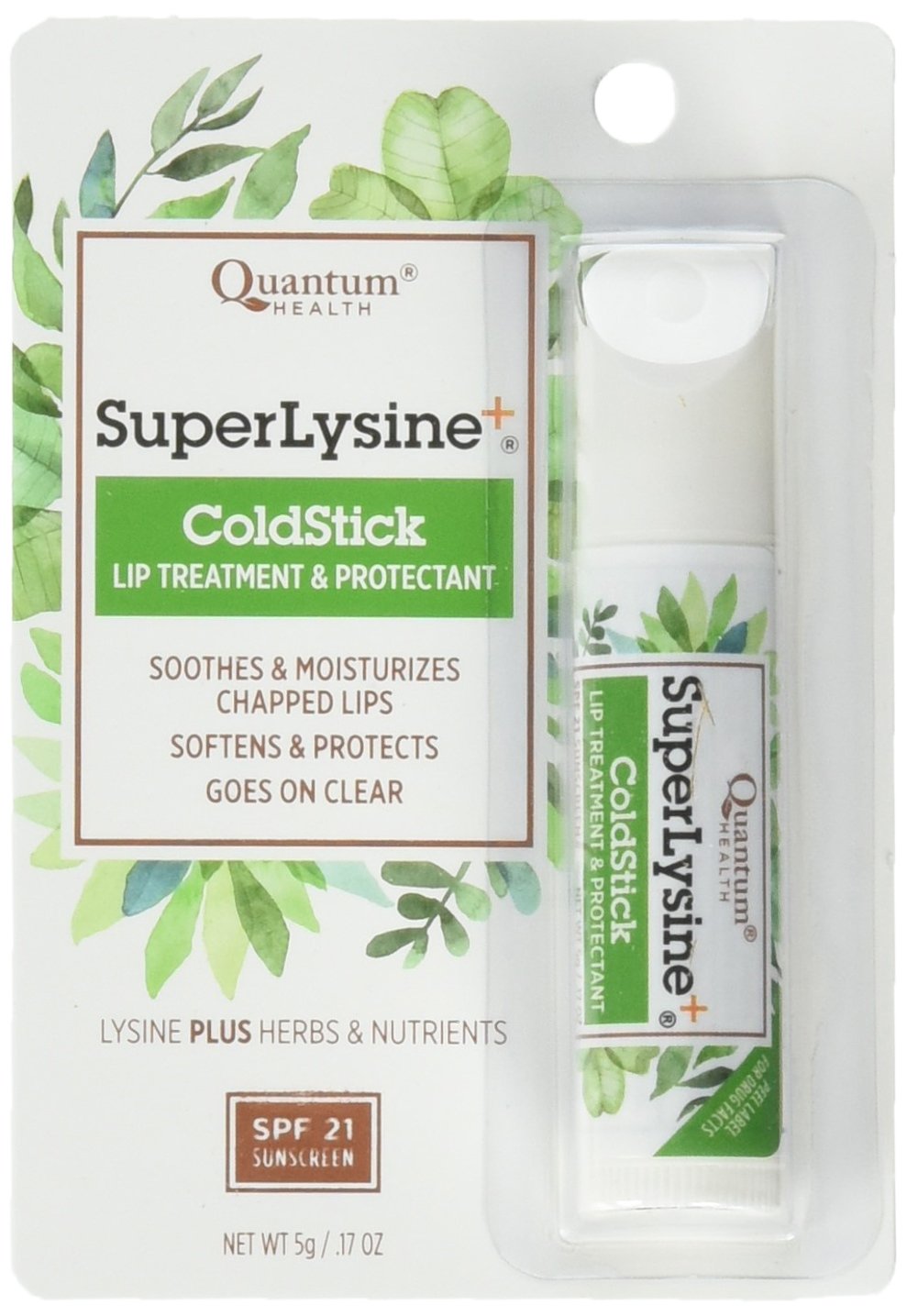 Quantum Research Coldstick, Super Lysine, 0.17 Ounce (Pack of 6) – SPF-21 Lip Care