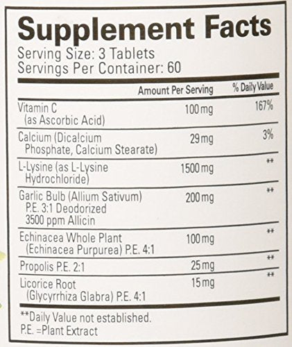 Quantum Super Lysine 180 Count – Immune Support & Lysine Supplement