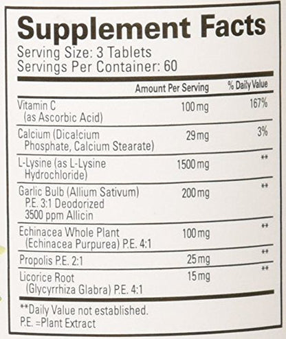 Quantum Super Lysine 180 Count – Immune Support & Lysine Supplement