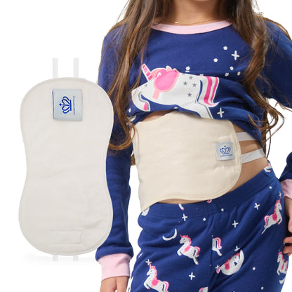 Queen of the Thrones Castor Oil Pack for Kids – Heatless, Less-Mess, Reusable | Organic Cotton Flannel