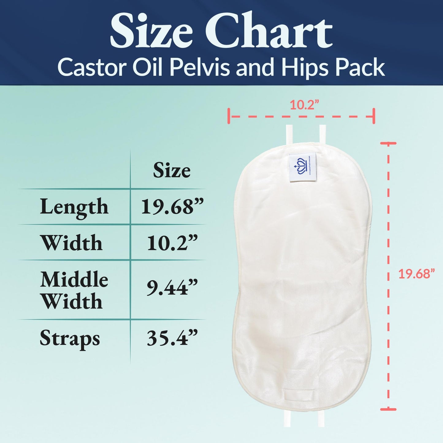 QUEEN OF THE THRONES Castor Oil Pack for Pelvic – Heatless, Reusable, Organic Cotton Flannel