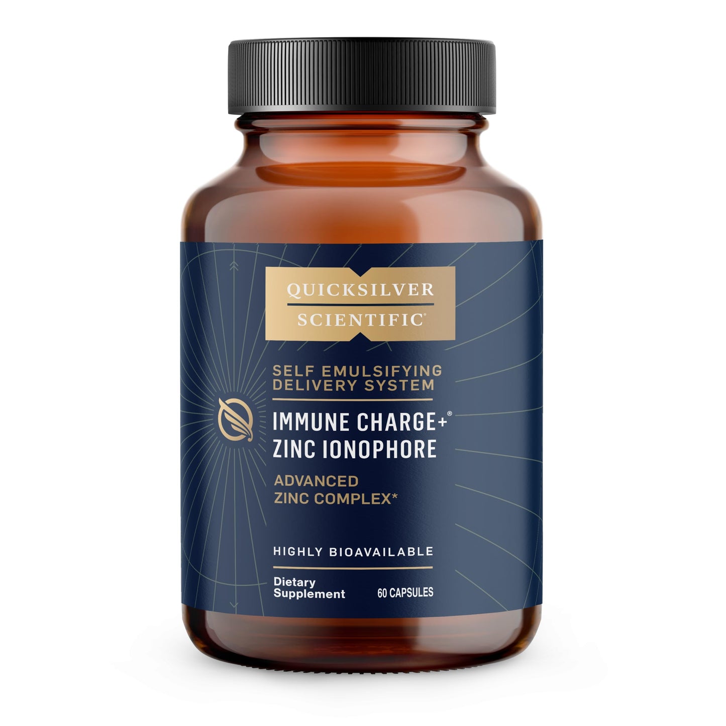 Quicksilver Immune Charge+ Zinc Ionophore – Zinc + Quercetin, Luteolin & Hesperetin (60 Capsules)