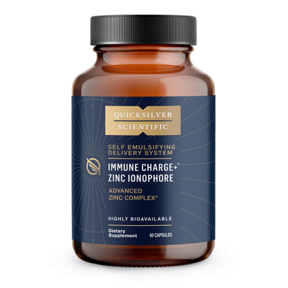 Quicksilver Immune Charge+ Zinc Ionophore – Zinc + Quercetin, Luteolin & Hesperetin (60 Capsules)