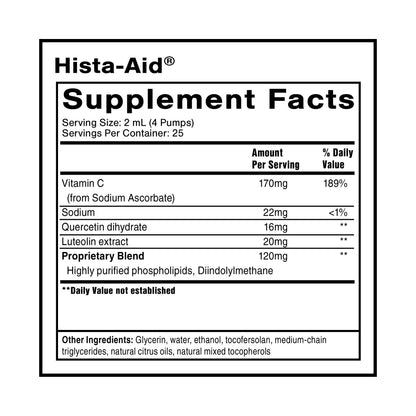 Quicksilver Scientific Hista-Aid – Nanoemulsified Flavonoids with Liposomal Vitamin C (50ml)